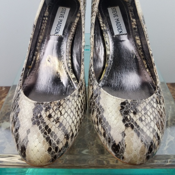 Steve Madden Brown Snakeskin High Heel Pumps 6.5 - Picture 2 of 8